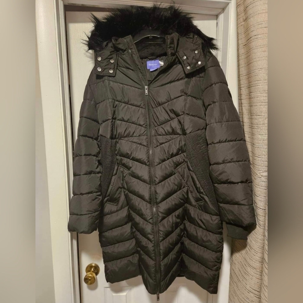 Womens Seraphine Maternity Puffer Coat Parka sz US 10